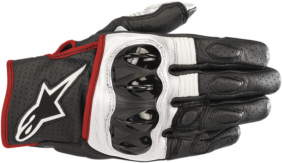 Guantes ALPINESTARS Celer V2 - Negro/Blanco/Rojo Fluo - 2XL 3567018-1231-2X