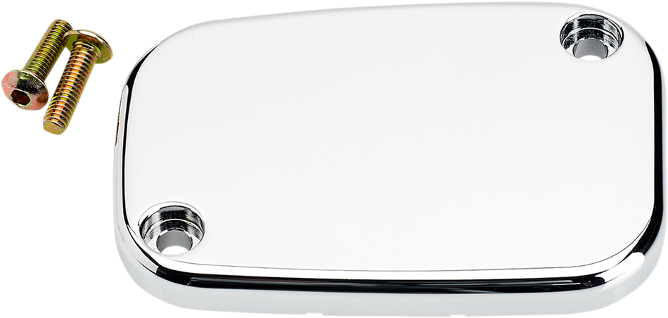 JOKER MACHINE Master Cylinder Cover - Brake - Front - Smooth - Chrome 08-004C