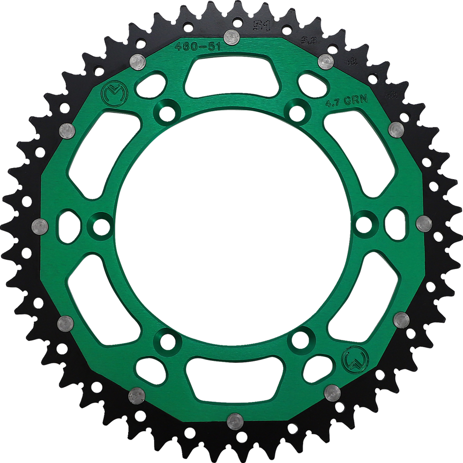 MOOSE RACING Dual Sprocket - Green - 51 Tooth 1210-460-51-15X