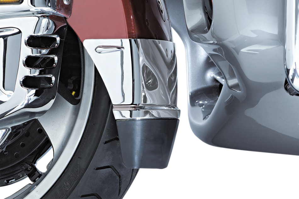 KURYAKYN Front Fender Extension - Chrome/Black 7352