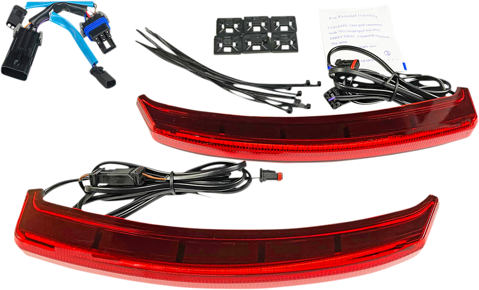 CUSTOM DYNAMICS Saddle Bag Lights - Red Lens CD-INDBAG-SWP-R