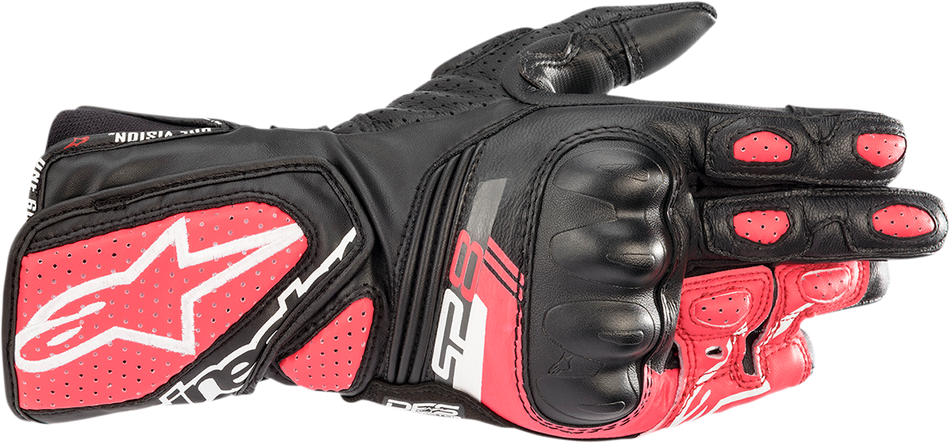 Guantes ALPINESTARS Stella SP-8 V3 - Negro/Blanco/Rosa Diva - Grande 3518321-1832-L 