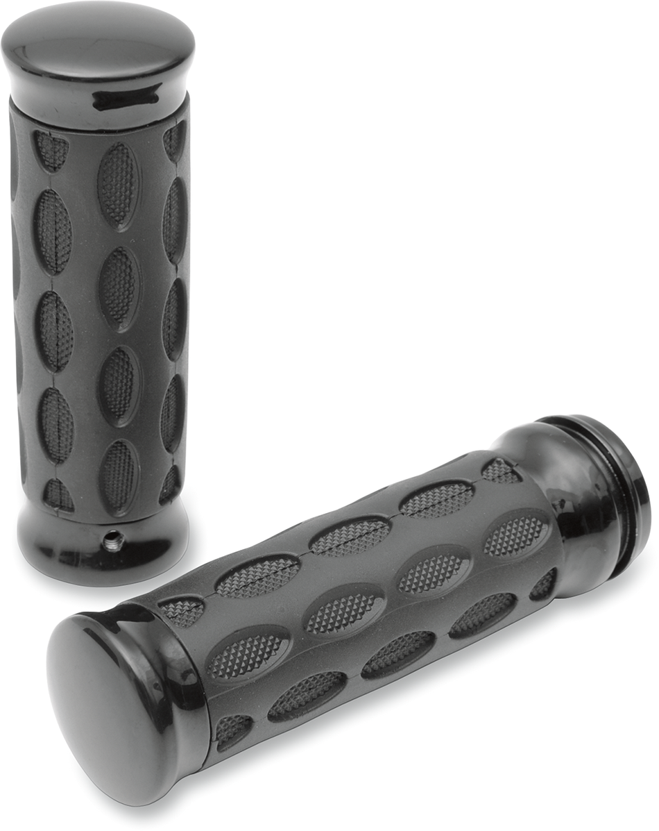 DRAG SPECIALTIES Grips - Hotop - TBW - Black/Rubber 0630-0775