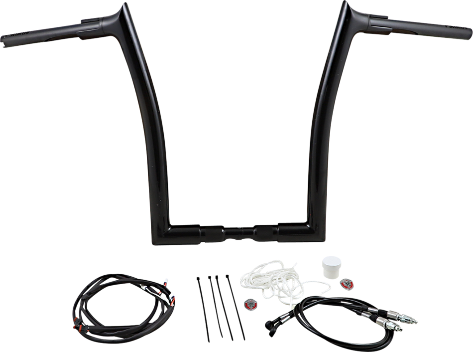 FAT BAGGERS INC. Handlebar Kit - Pointed Top - 16" - Black 809616-B