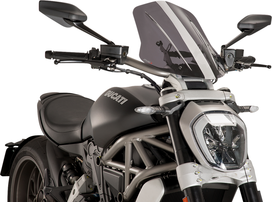 PUIG HI-TECH PARTS New Generation Windscreen - Smoke - Diavel 8922H