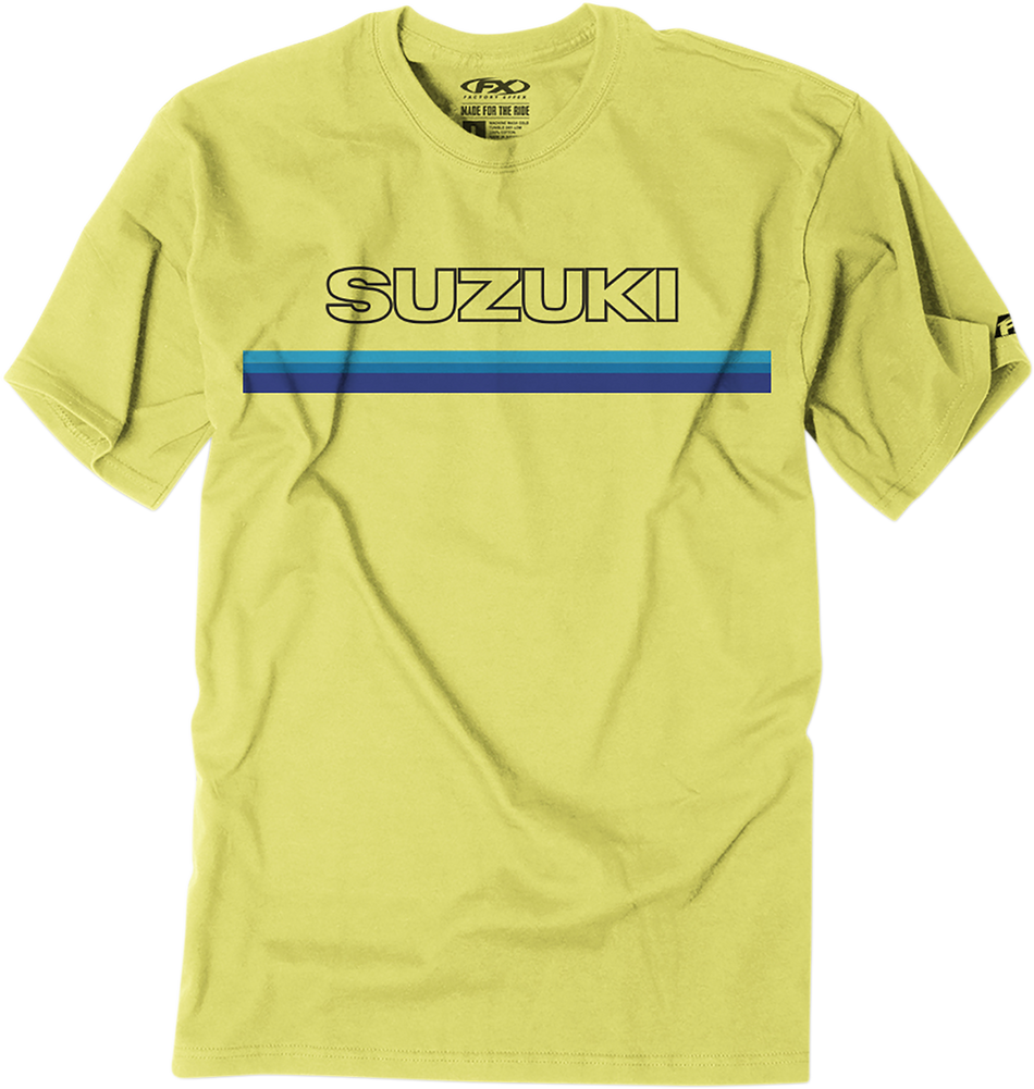 FACTORY EFFEX Suzuki Throwback T-Shirt – Gelb – Groß 23-87404 