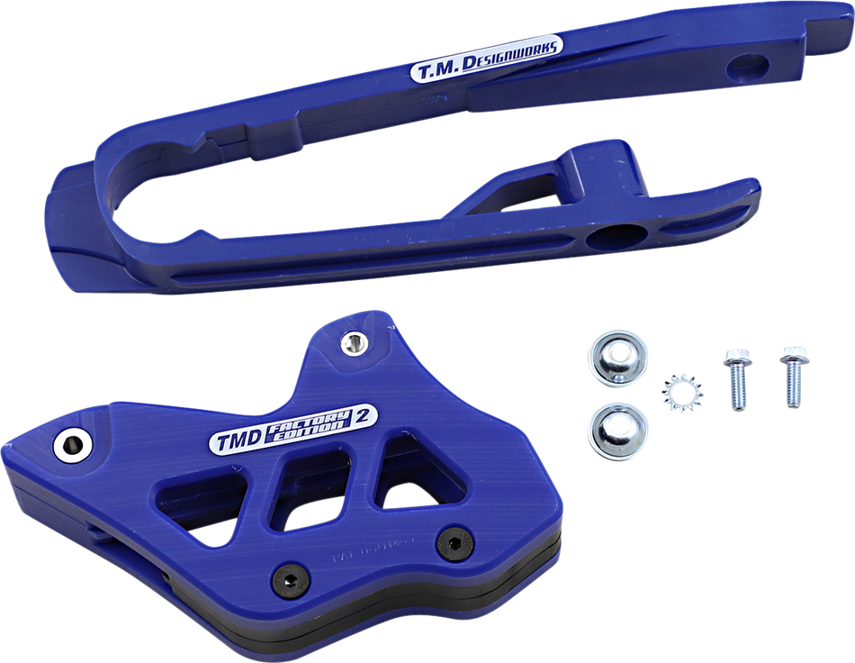 T.M. DESIGNWORKS Chain Guide/Slider - KTM/Husqvarna - Blue DCK-KT3-BUS