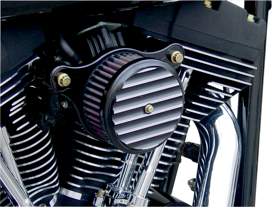 JOKER MACHINE Air Cleaner - Fin - Black - Twin Cam 02-142B