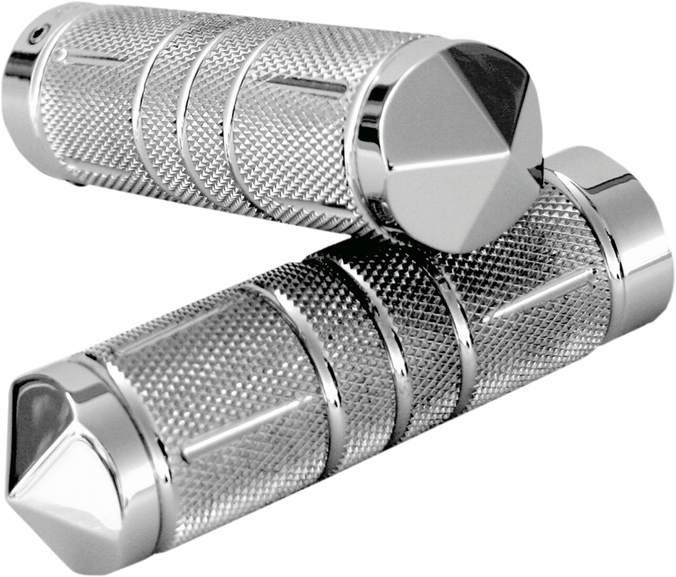 ACCUTRONIX Grips - Knurled - Diamond - TBW - Chrome GR101-SKIC