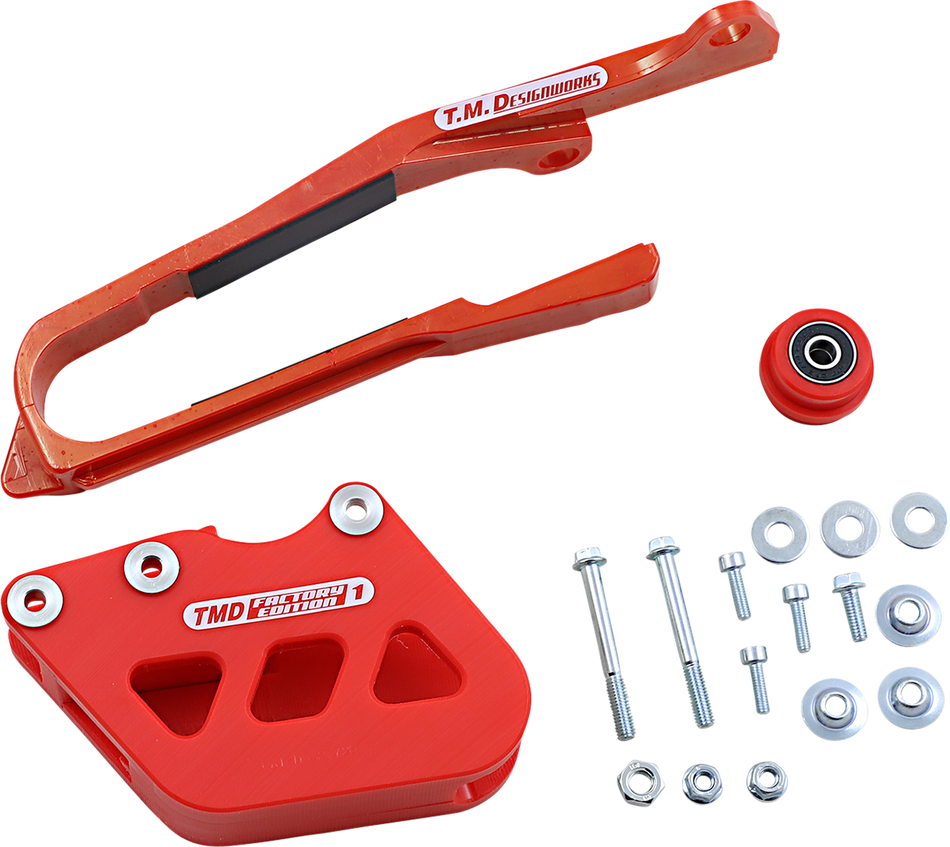 T.M. DESIGNWORKS Chain Guide/Slider - Suzuki - Red SCP-OR2-RD