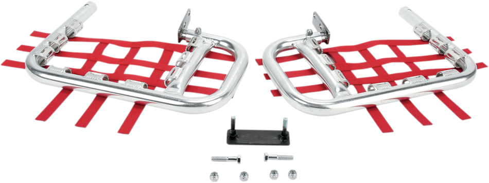 DG PERFORMANCE Nerf Bars - TRX250EX - Natural/Red 60-2500