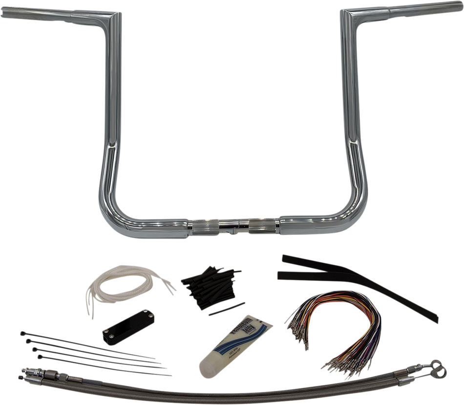 FAT BAGGERS INC. Handlebar Kit - Flat Top - 14" - Chrome 709114