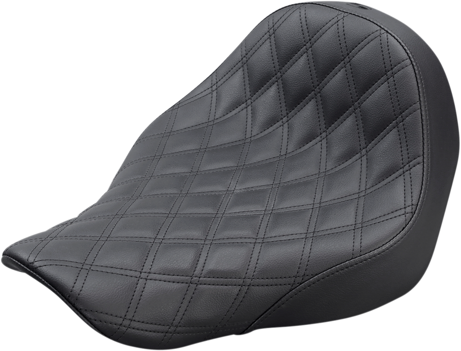 SADDLEMEN Renegade Solo Seat - Lattice Stitched - Black 818-29-002LS