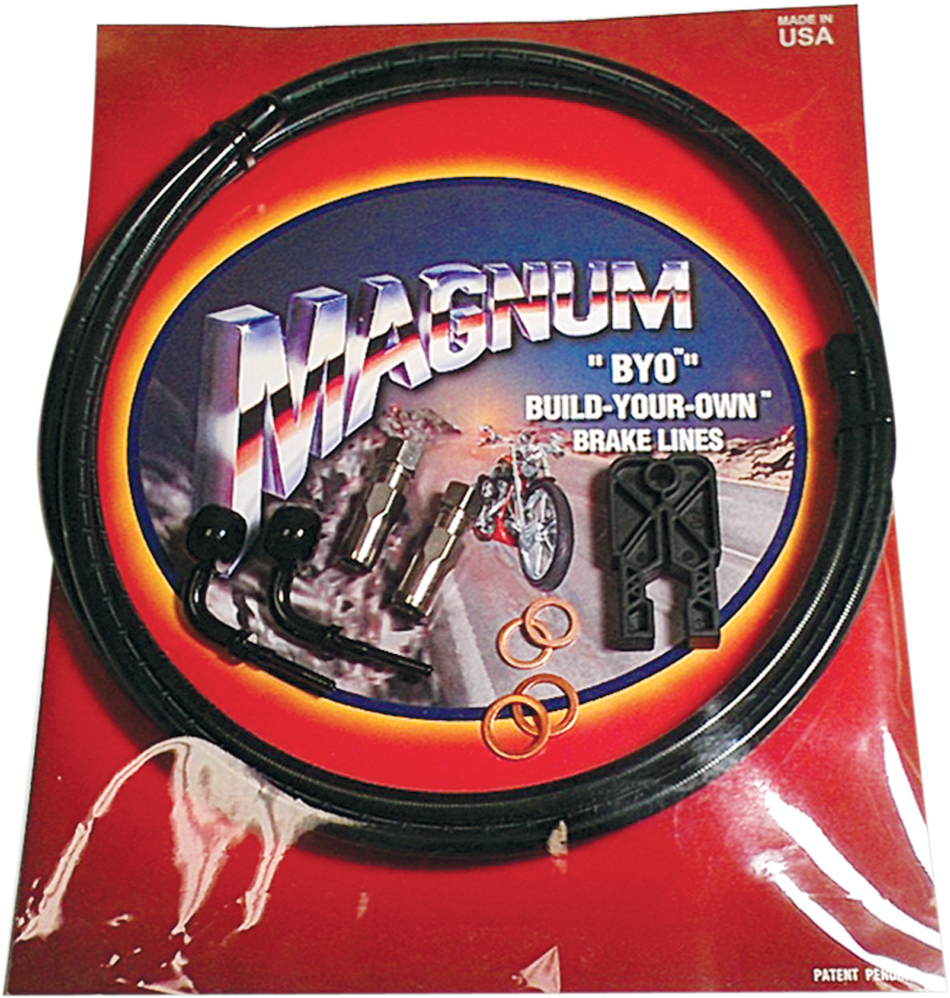 MAGNUM Brake Line Kit - Single Disc - 10mm-Straight - 6' - Black Stainless Steel 496100A