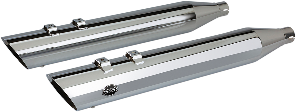 S&S CYCLE Slash Cut Mufflers - Chrome 550-0691