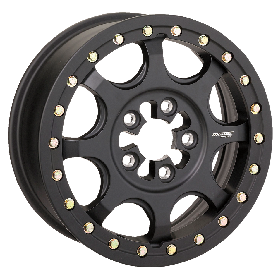 MOOSE UTILITY Wheel - 351X 5-Lug Beadlock - Front/Rear - Satin Black - 15x7 - 5/4.5 - 5+2 351BM157545SB64