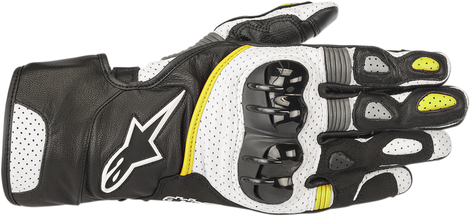 ALPINESTARS SP-2 V2 Gloves - Black/White/Fluo Yellow - 2XL 3558218-125-2X