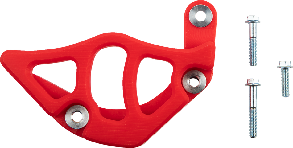 T.M. DESIGNWORKS Case Saver/Sprocket Cover - Red HCC-TRX-RD