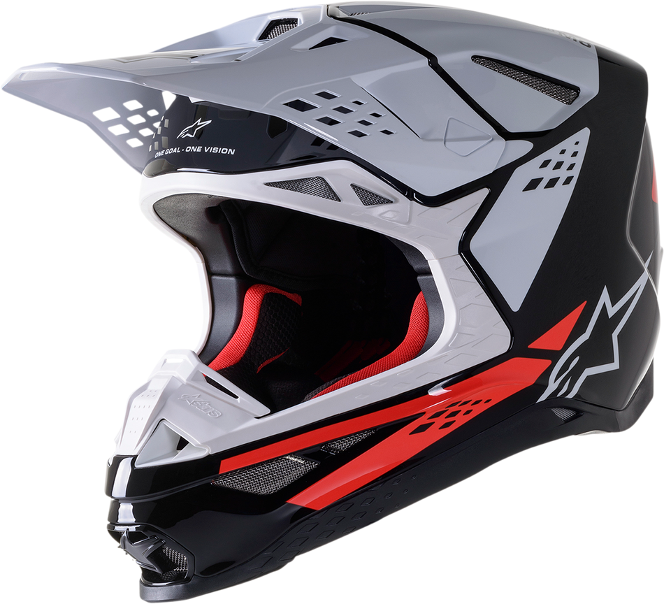 ALPINESTARS Supertech M8 Helmet - Factory - Black/White/Red - Large 8302922-1233-LG