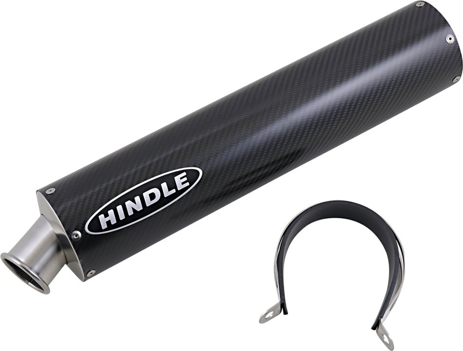 HINDLE Round Muffler - Carbon Fiber - 18" CFS182R