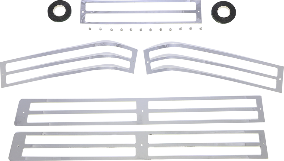 Parts Unlimited Saddlebag Lens Grille Set - Chrome - Gl1500 45-8918-Bc9