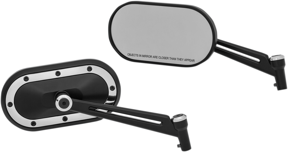 KURYAKYN Heavy Industry Mirrors - Black/Chrome 1766