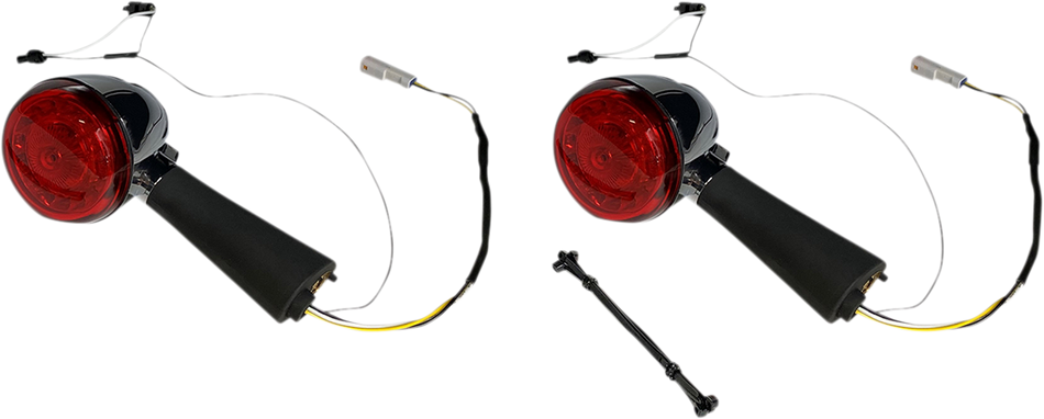 CUSTOM DYNAMICS Rear LED Turn Signal Ringz - Chrome - Scout PB-SCOUT-RR-CR