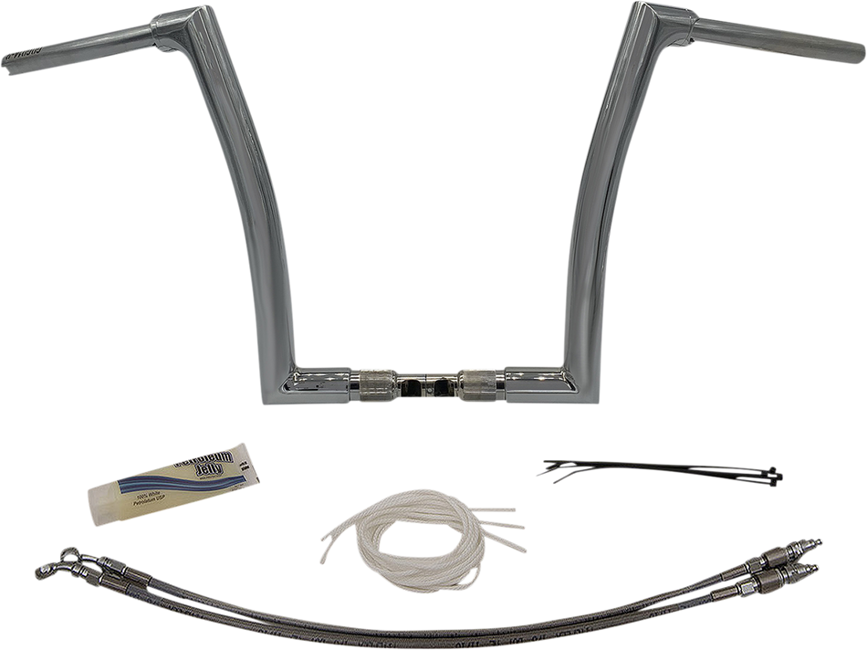 FAT BAGGERS INC. Handlebar Kit - Flat Top - 14" - Chrome 609314