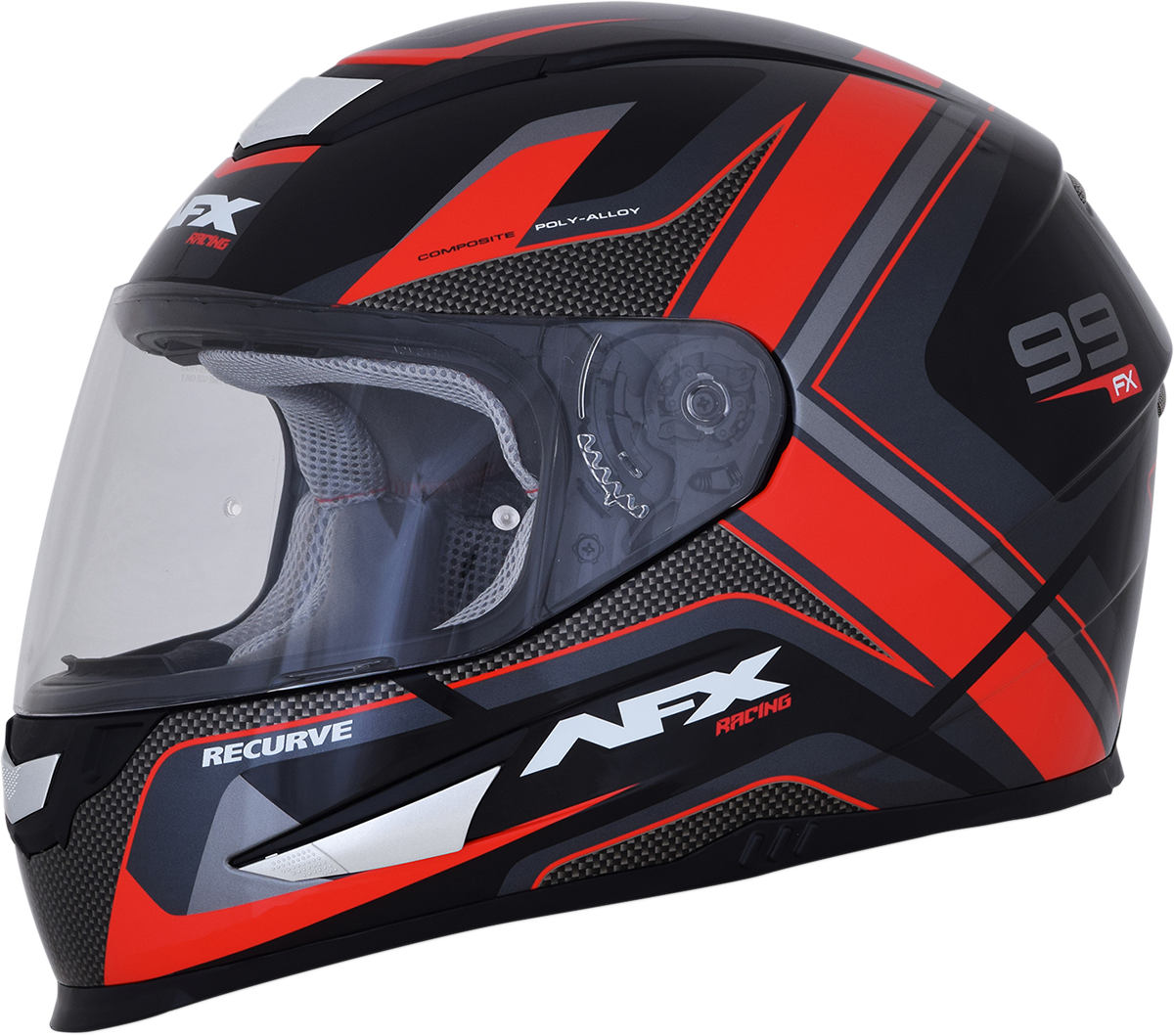 AFX FX-99 Helmet - Recurve - Black/Red - Small 0101-11111