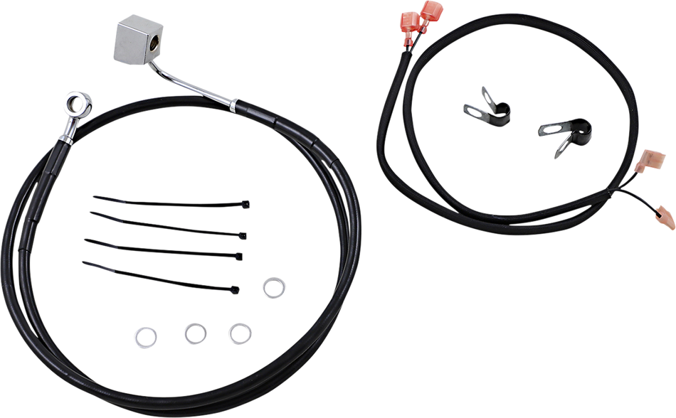 DRAG SPECIALTIES Brake Line - Rear - Black 640220-BLK