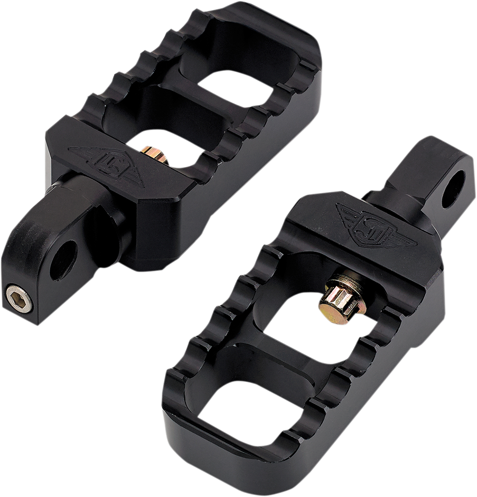 JOKER MACHINE Adjustable Stubby Footpegs - Black 08-642-1B