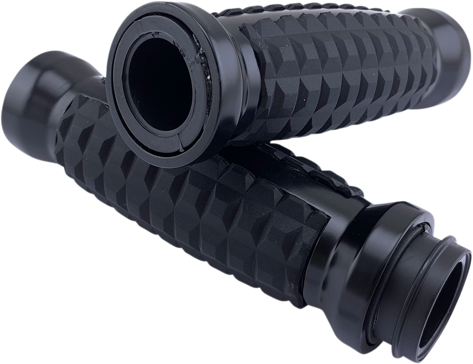 DRAG SPECIALTIES Grips - Grenade - TBW - Matte Black H17-05C6MBT