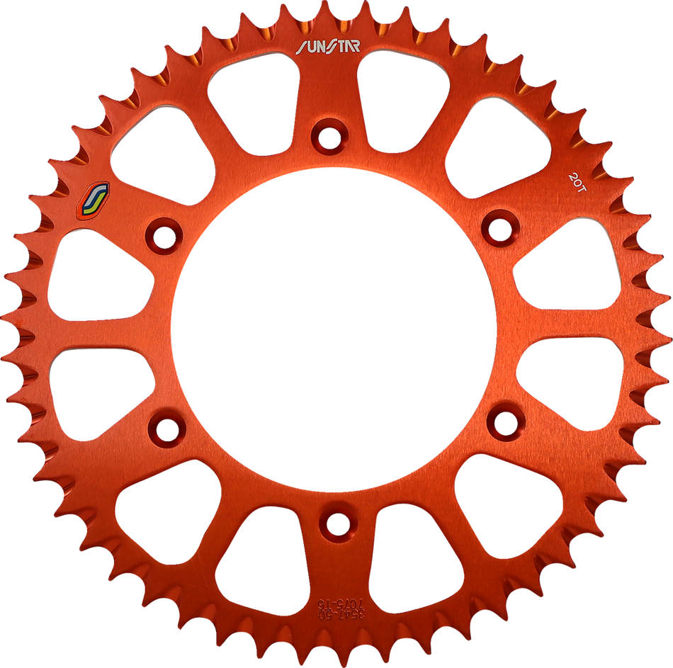 SUNSTAR SPROCKETS Rear Sprocket - 50 Tooth - Gas Gas/Husaberg/Husqvarna/KTM - Orange 5-354750OR