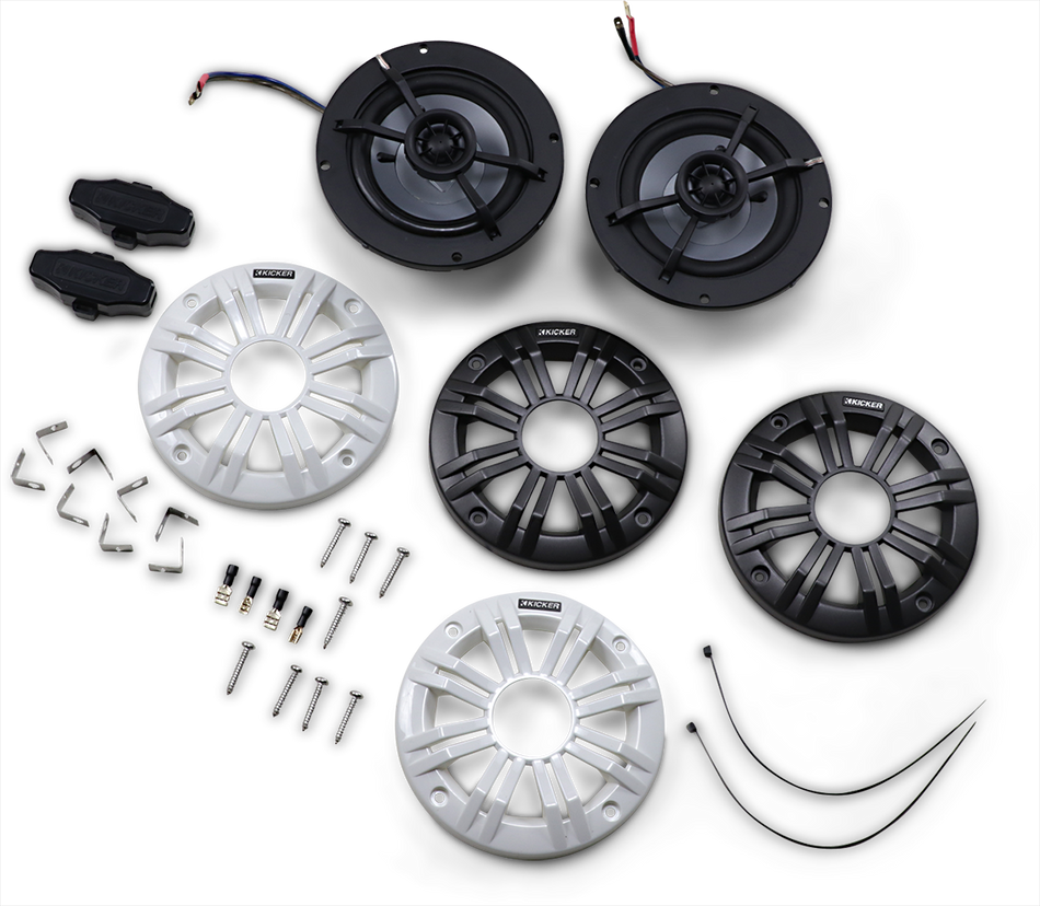 KICKER All-Weather 4" 2-way 4 Ohm Speakers 45KM44