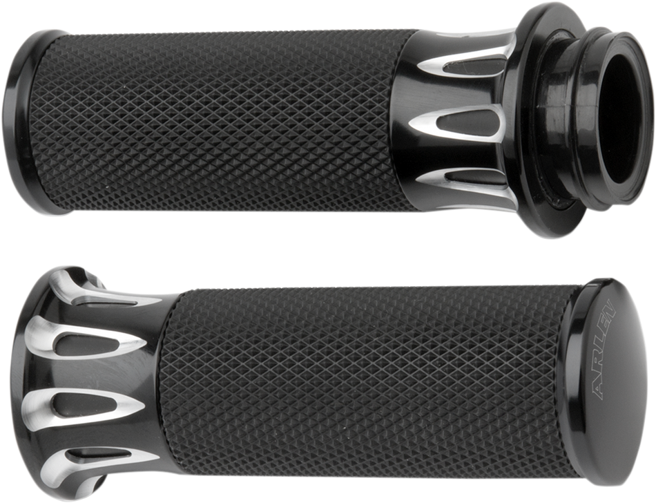 ARLEN NESS Grips - Deep Cut - TBW - Black 07-319