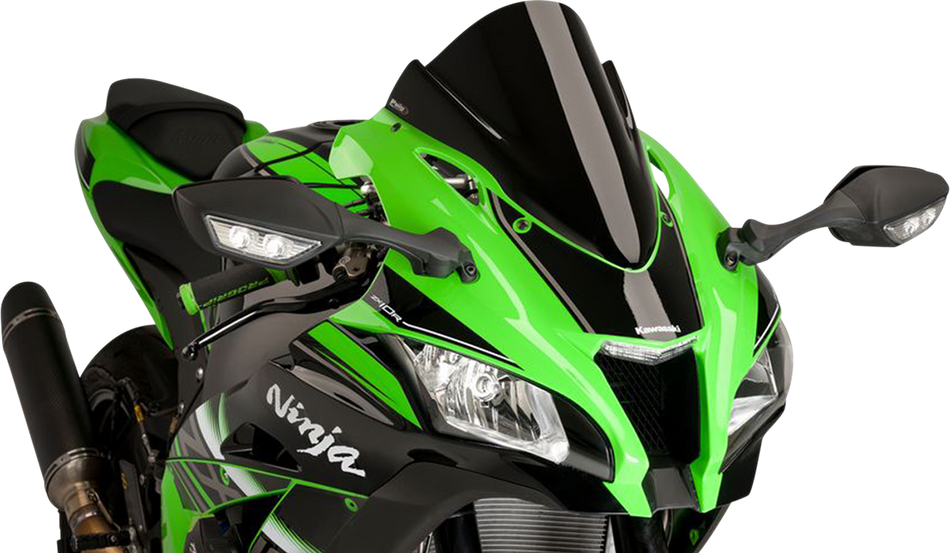 PUIG HI-TECH PARTS Race Windscreen - Black - ZX10R 8912N