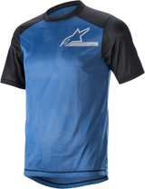 Camiseta ALPINESTARS Alps 4.0 V2 - Manga corta - Azul/Negro/Plata - Pequeña 1765922-7318-SM 