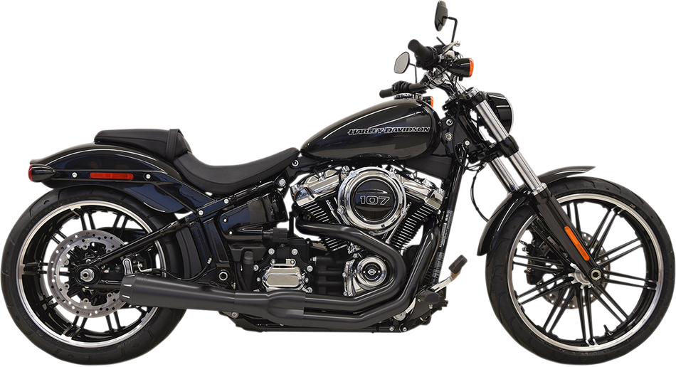 BASSANI XHAUST 2:1 Exhaust - Black Softail /XDR 114  2018-2020  1S62RB