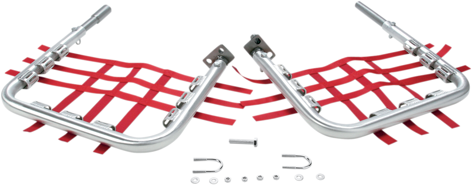 DG PERFORMANCE Nerf Bars - TRX250X - Natural/Red 60-2110