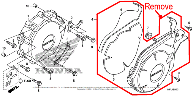 T-rex racing 2008 - 2016 Honda CBR1000RR Cubiertas de la caja del motor