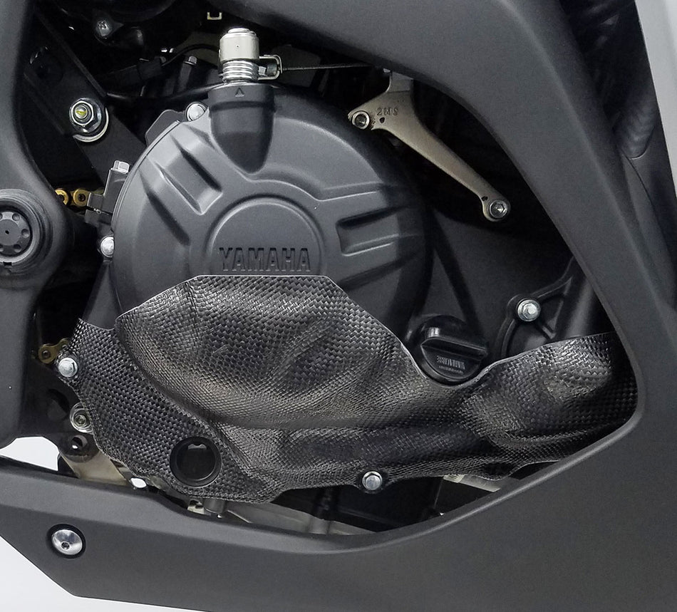 Graves yamaha r3 carbon and kevlar moto america approved right side clutch case cover