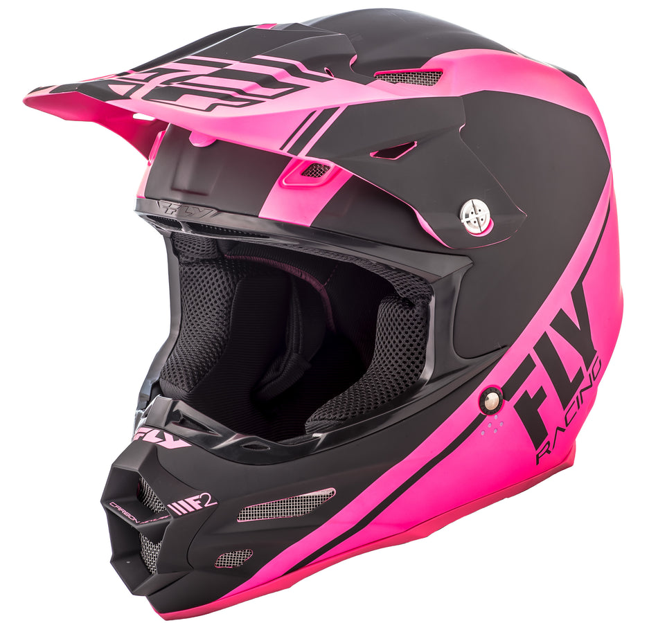 FLY RACING F2 Carbon Rewire Helmet Matte Neon Pink/Black Xs 73-4169-1-XS