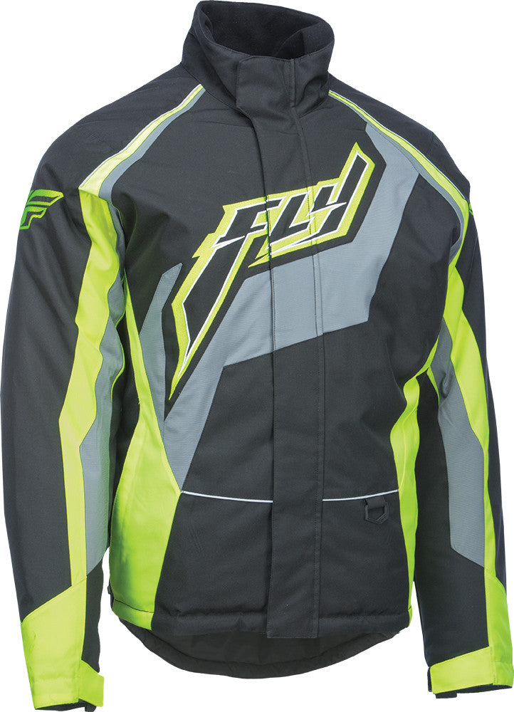 FLY RACING Outpost Jacket Black/Grey/Hi-Vis 2x #6152 470-40192X