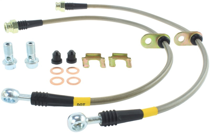 StopTech 08-09 Subaru STi / 13 Subaru BRZ / 13 Scion FR-S Stainless Steel Rear Brake Lines 950.47508