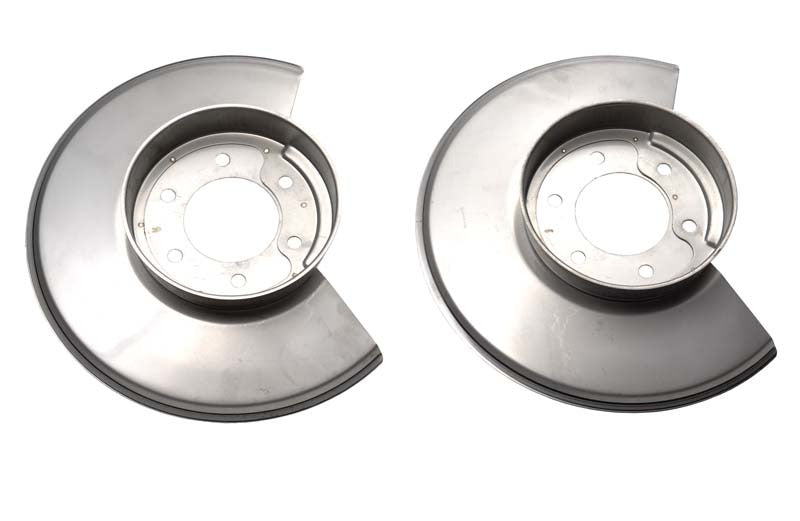 Kentrol 78-86 Jeep CJ Disc Brake Dust Cover Pair - Polished Silver 30502