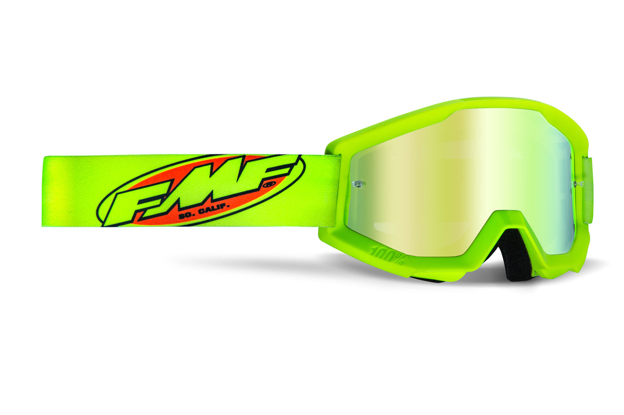 FMF VISION Powercore Youth Goggle Core Yellow Mirror Gold Lens F-50055-00003