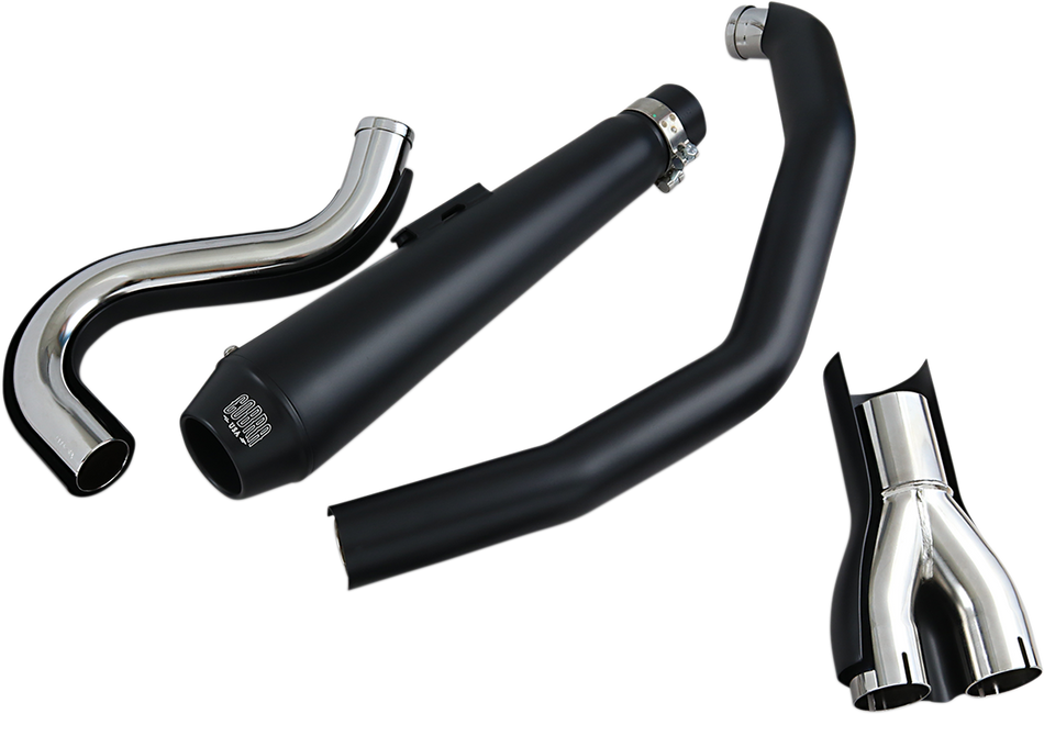 COBRA El Diablo 2:1 Exhaust System Black Harley-Davidson '88-'06 Softail 6485B