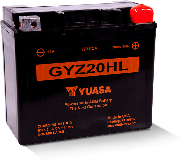 Yuasa GYZ20HL High Performance Maintenance Free AGM 12 Volt Battery YUAM720GH