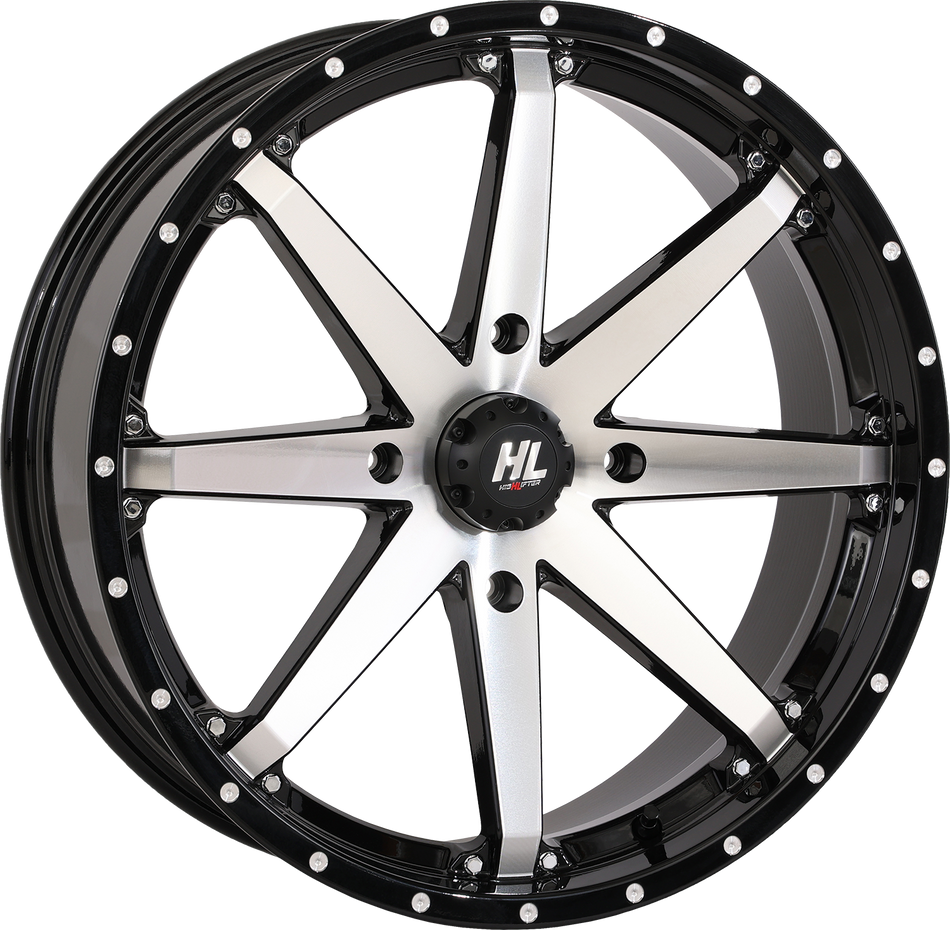 HIGH LIFTER Wheel - HL10 - Front/Rear - Gloss Black w/Machined - 20x7 - 4/137 - 4+3 (+10 mm) 20HL10-1137