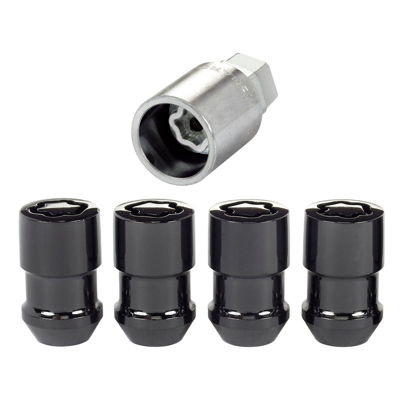 McGard Wheel Lock Nut Set - 4pk. (Cone Seat) M12X1.5 / 19mm & 21mm Dual Hex / 1.46in. Length - Black 24026